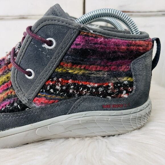 Merrell Pechora Woven Cozy Mid Boots Gray & Colorful - Womens Size 8 Boho - Picture 3 of 8